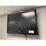 LG 42LC C55 Flat Screen Television, serial no. 709WRKG1U317, with wall bracket (no remote control)