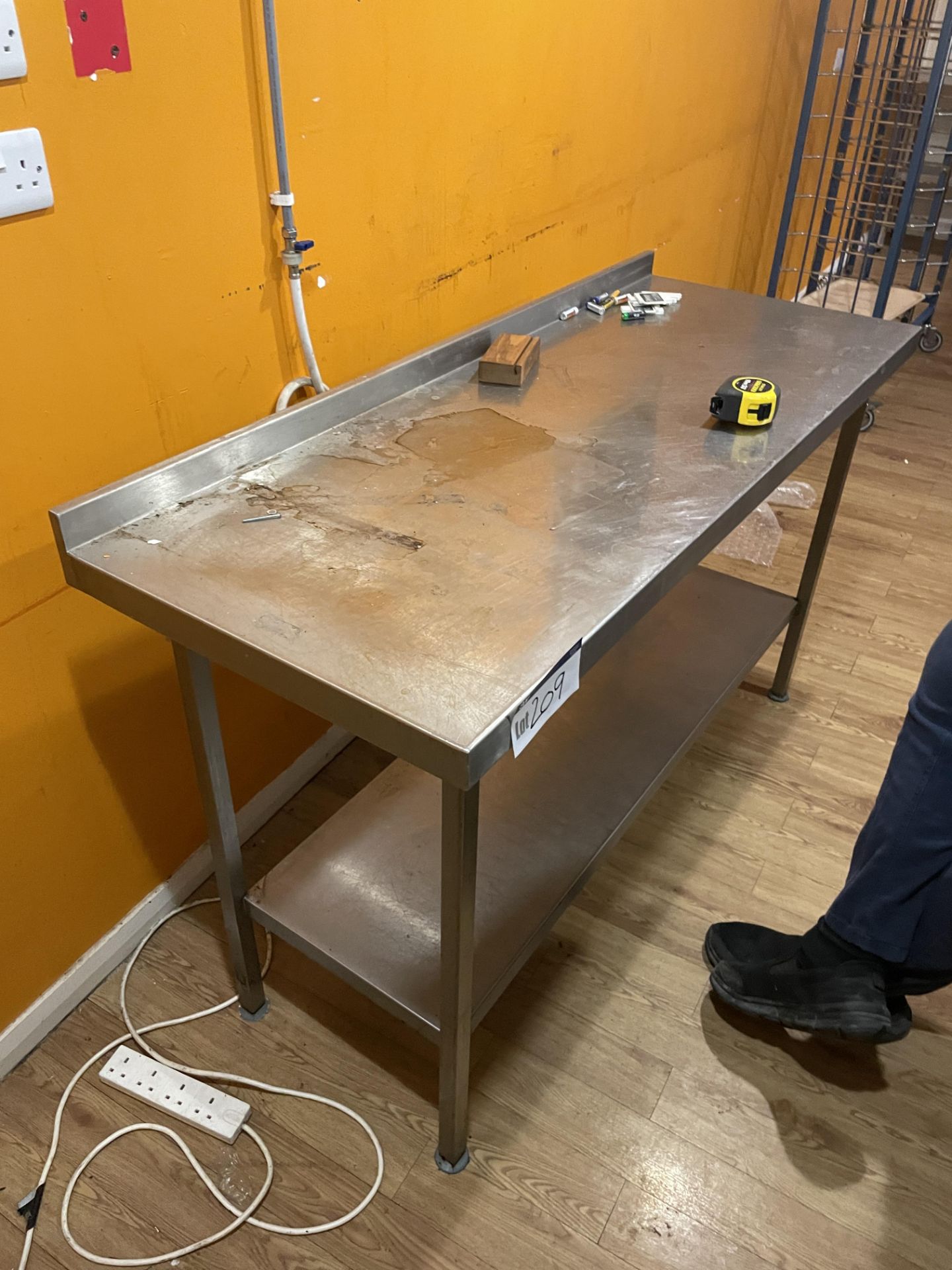 Stainless Steel Bench, approx. 1.5m long Please read the following important notes:- Air