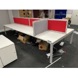 Steel Framed Double Sided Desk Unit, approx. 4m x 1.65m wide Please read the following important