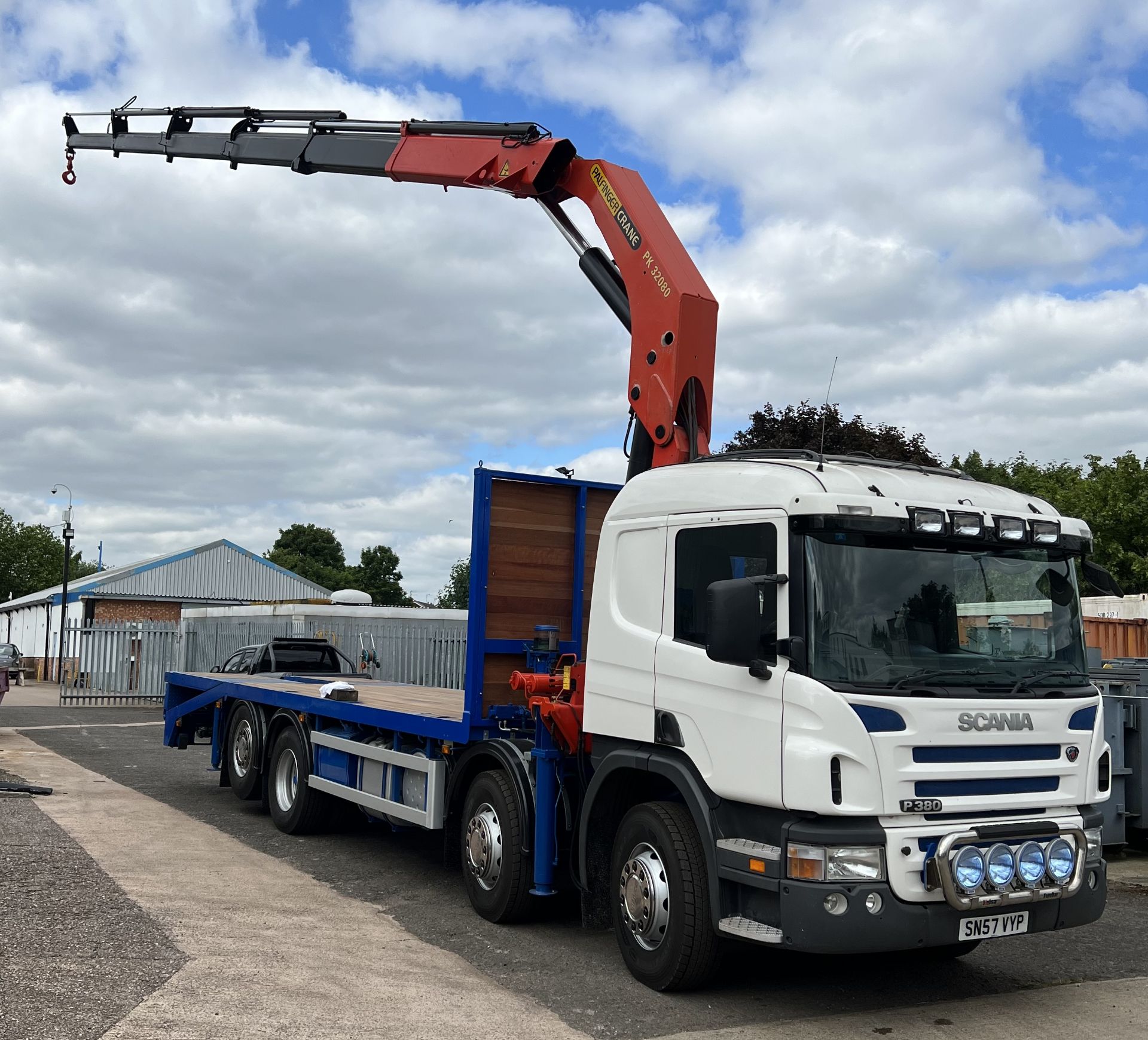 Scania P380 8X2 CHEESE WEDGE RAMP PLANT TRANSPORTER, registration no. SN57 VYP, date first - Image 3 of 42