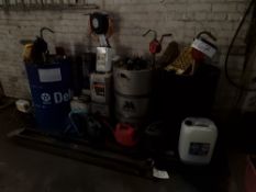 Three Various Oil Drums and Pumps, including EP80W90GL3 Transmission Oil, Delo400RDSSAE10W-40