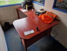 Oak Veneered L Shaped Desk