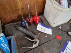 Three Oil Cans and One Grease Gun Please read the following important notes:- ***Overseas buyers -