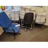 Five Various Office Chairs and One Table