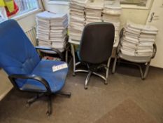Five Various Office Chairs and One Table