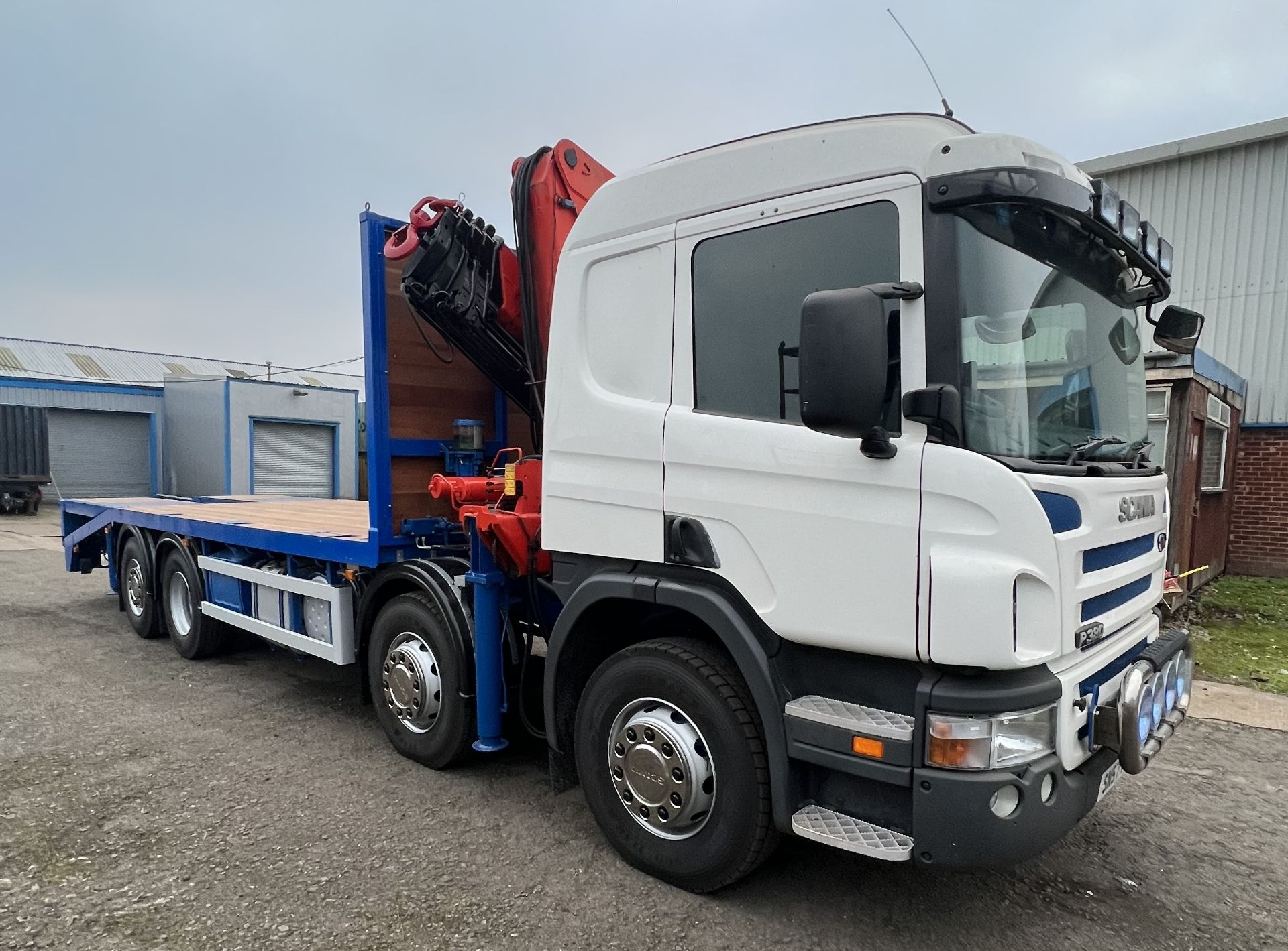 Scania P380 8X2 CHEESE WEDGE RAMP PLANT TRANSPORTER, registration no. SN57 VYP, date first - Image 2 of 42