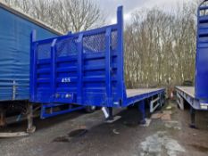 TIRSAN Tri Axle Flatbed Trailer, Chassis No. C168480, Year of Manufacture 2004, Tested until 02/