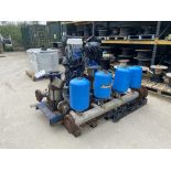 Lowara Four Head Pumping System, with two Hydrovar XYLEM 6.6kW electric motors, on steel frame,