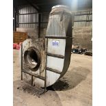 AC1 Steel Cased Centrifugal Fan, with geared electric motor drive, 650mm dia. intake and 630mm x