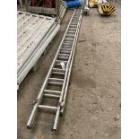 21 Stave Double Alloy Extension Ladder; lot located Holme upon Spalding Moor, York; free loading –
