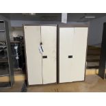 Two Cupboards, approx. 0.9m x 0.4m x 1.8m high, lift out charge - £20 + VAT, lot located in Bury