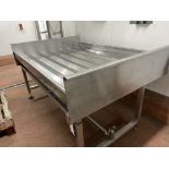 Draining Trough/ Table, approx. 2.1m x 1.5m x 2.1m high, lift out charge - £30 + VAT, lot located in