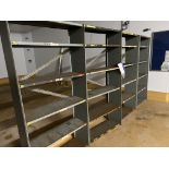 Four Sets of Shelf Racking, each set measures approx. 0.92m x 0.33m x 1.9m high, lift out