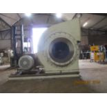 Grain Drying Fan, with 37kW electric motor, approx. 650mm dia. inlet, 655mm x 420mm outlet,
