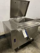 Chavet Cooking Vessel, with bottom outlet, vessel approx. 600mm x 700mm x 600mm dia., 1.2m x 1.1m