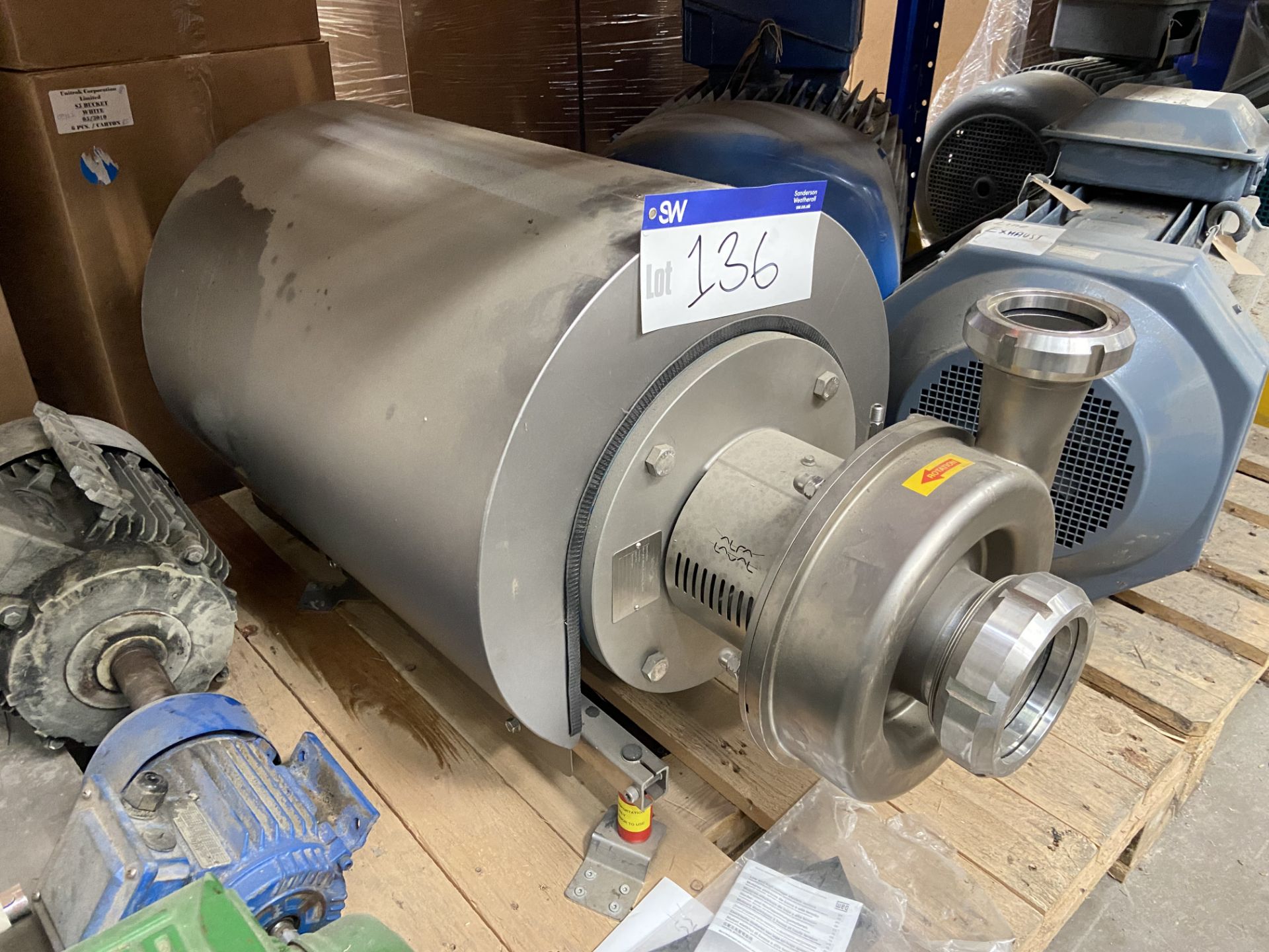 Alfa Laval LKH45 Stainless Steel Cased Pump, lot located in Bretherton, Lancashire, lot loaded