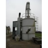 Complete Rotary Drum Drying Plant, with single pass drum, approx. 1.5m dia. x 8.5m long, riding
