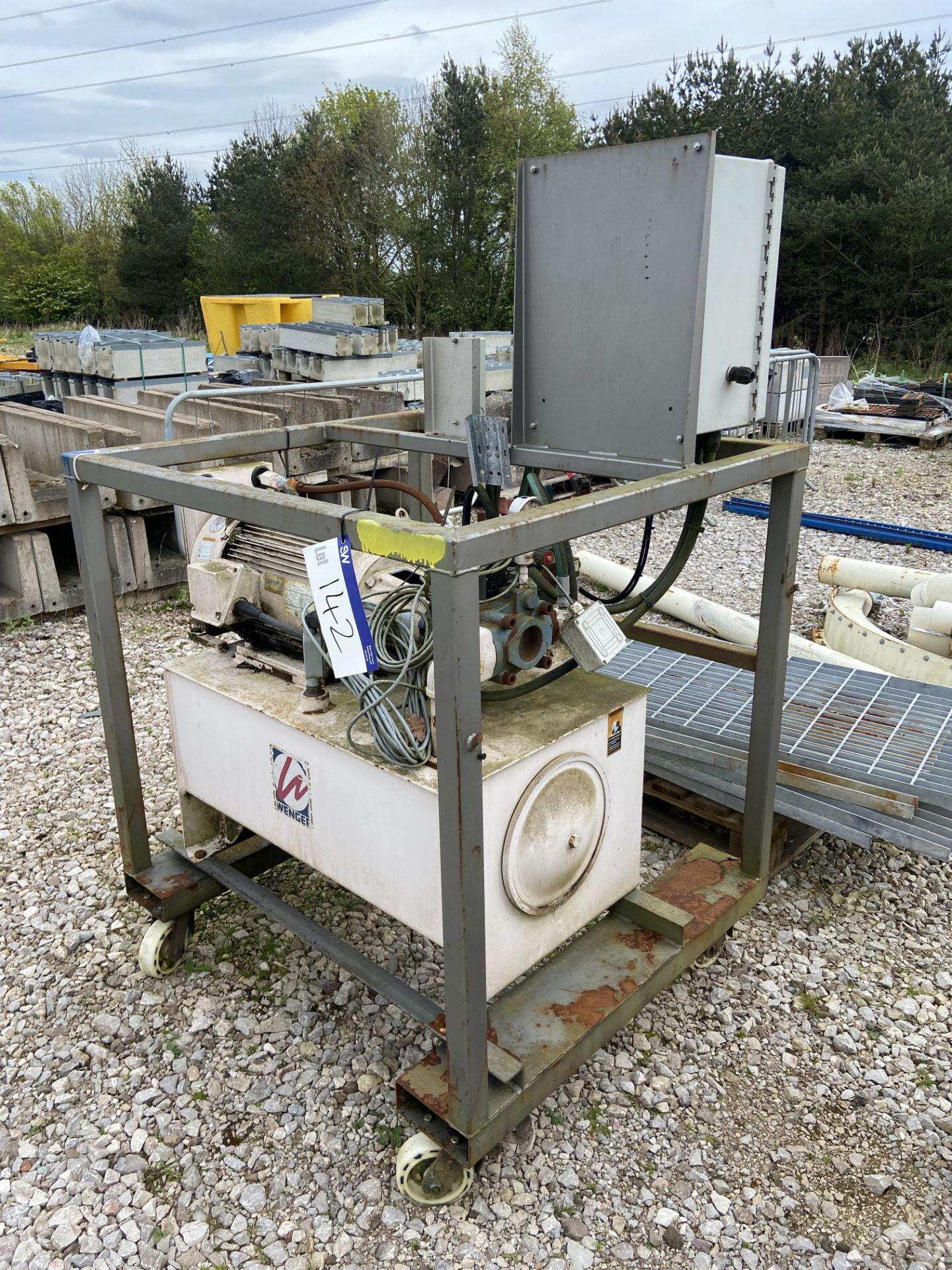 Wenger RM-2S Heat Exchanger, serial no. 253648, on mobile steel frame, with fitted control panel, - Image 2 of 3