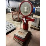 Avery Old Style Platform Scale, with tare bar, approx. 500mm x 500mm platform, lift out charge - £20