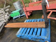 Pair of Pallet Forks, approx. 2.2m long, lift out charge - £20 + VAT, lot located in Bury St