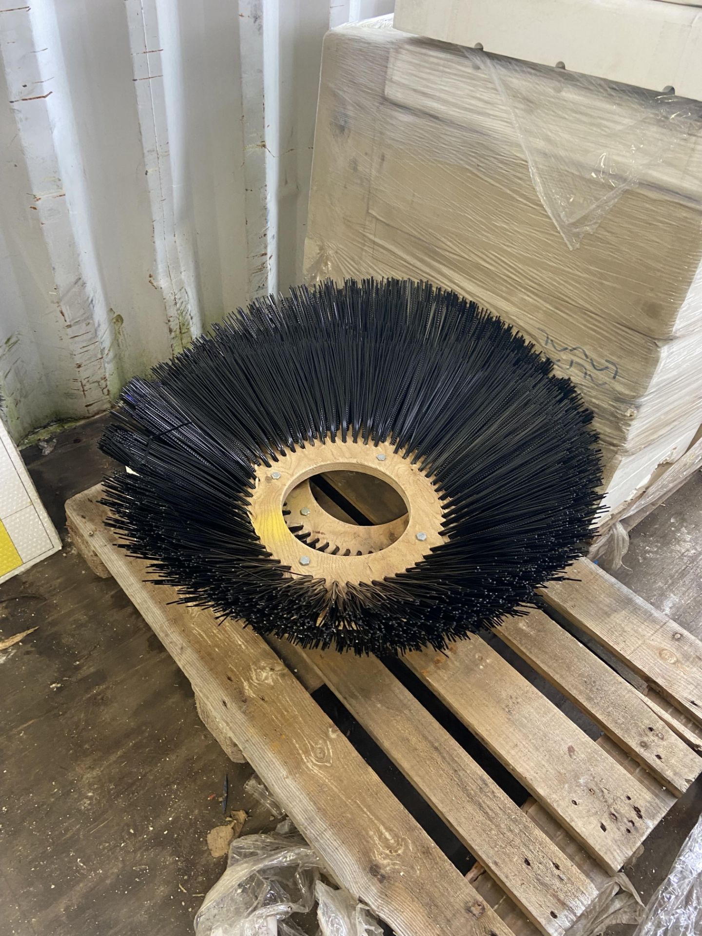 Two Sweeper/ Bungalow Brushes, approx. 950mm dia., lot located in Bretherton, Lancashire, lot loaded - Image 2 of 2