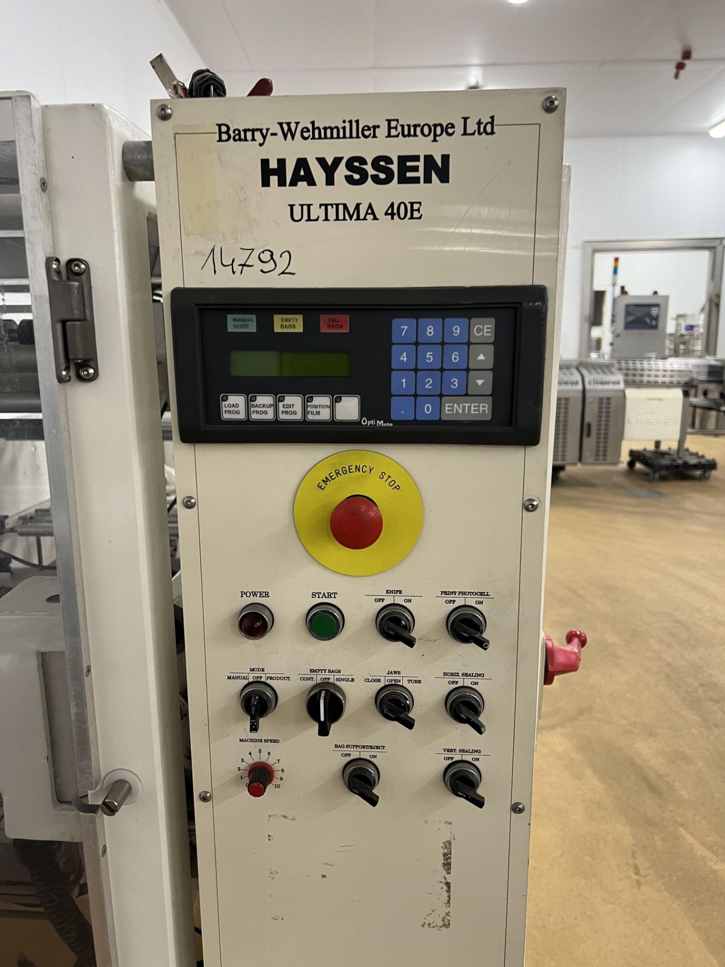 Hayssen Ultima 40E Form Fill & Seal Bagging Machine, with assorted sized filling tubes and Easy - Image 2 of 10