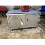 Xcel Engineering Heavy Duty Mobile Work Bench, with lockable cupboards on both sides, approx. 1.5m x