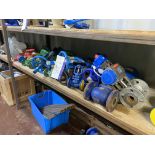 Approx. 12 Assorted Valves, as set out on shelves, lot located in Bretherton, Lancashire, lot loaded