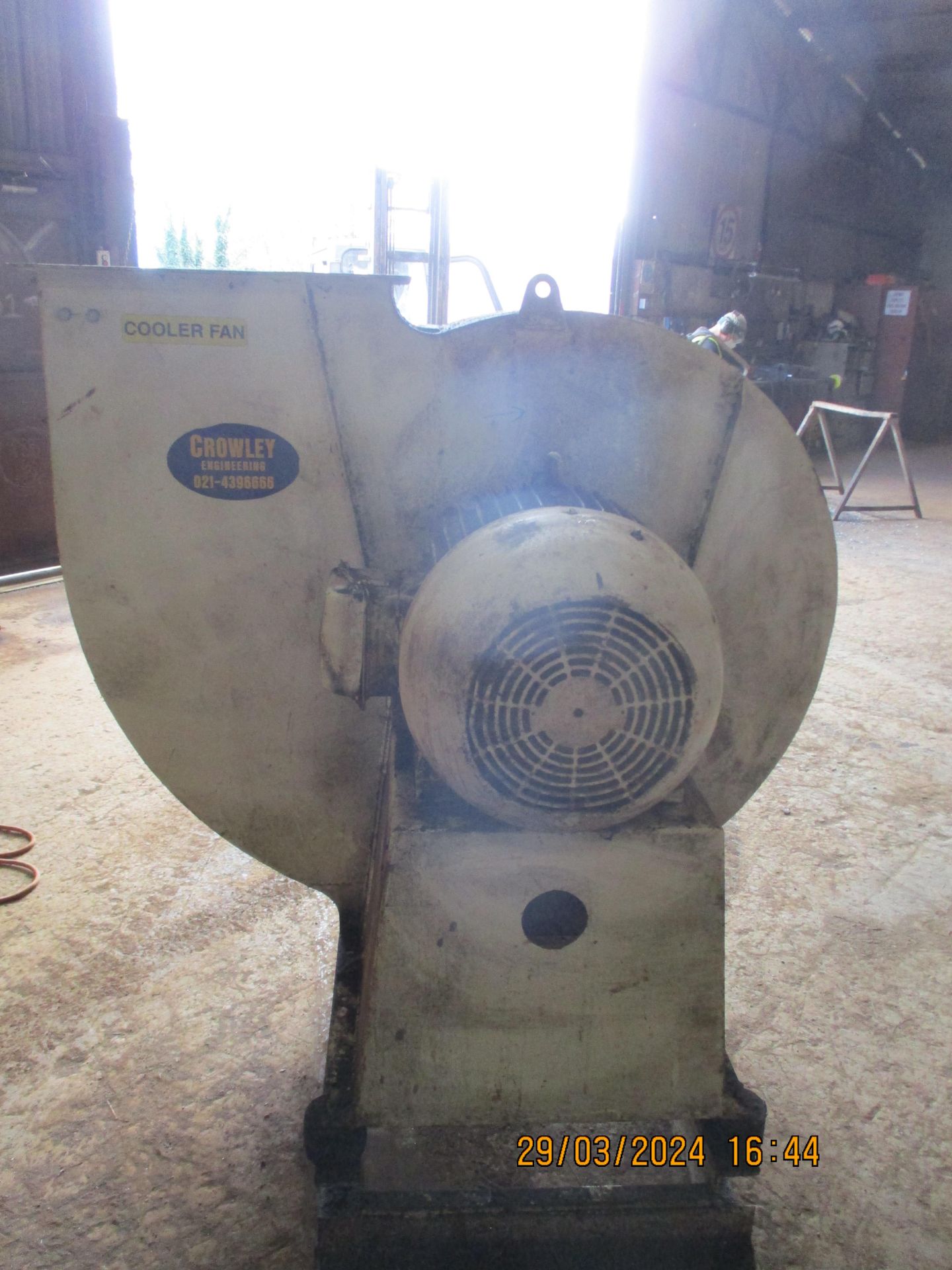 Grain Drying Fan, with 37kW electric motor, approx. 760mm dia. inlet, 605mm x 390mm outlet, - Image 3 of 4
