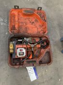 Magnetic Drill Stand, with drill, 110V and plastic case, lot located at Ocean Raw Ltd & Jalna
