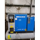 Mark RMA15 500 IVR HORIZONTAL RECEIVER MOUNTED VARIABLE SPEED SCREW AIR COMPRESSOR, serial no.