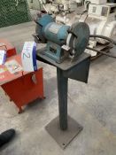 Wolf 8750 Double Ended Bench Grinder, serial no. 1035121506, 380/ 440V, with steel stand, lot