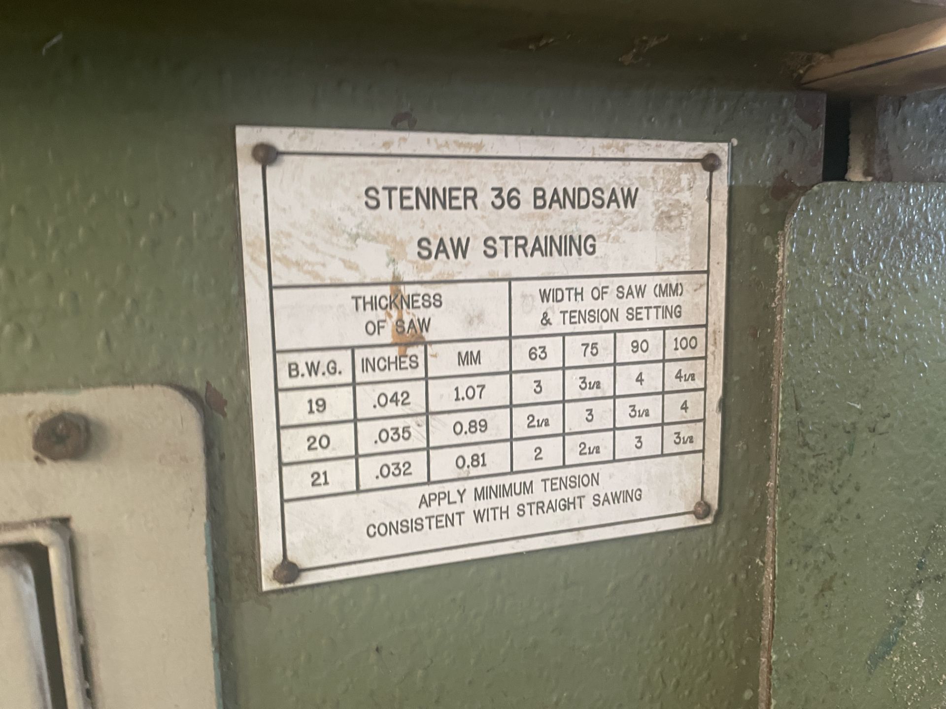 Stenner EAGLE 36 VERTICAL RESAW, serial no. 9387, lot located at Cochranes Wharf, Dockside Rd, - Image 6 of 8
