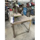 Vanco Vertical Belt Linisher, serial no. 8445, 380/ 440V, with steel bench, lot located at Ocean Raw