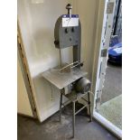 Vertical Bandsaw, approx. 220mm deep-in-throat, with steel stand, 240V, lot located at Ocean Raw Ltd