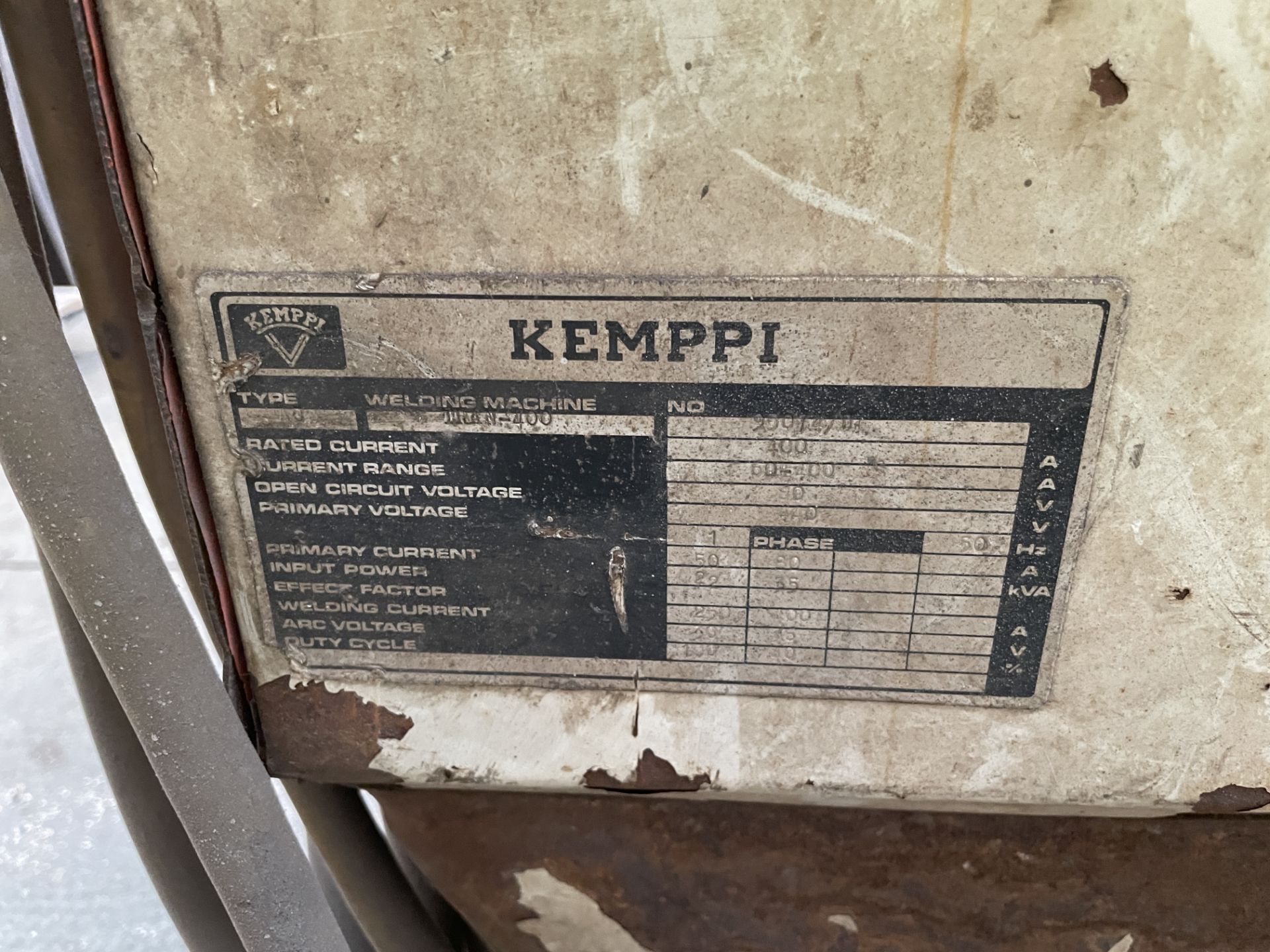 Kemppi 400 Welding Transformer, lot located at Ocean Raw Ltd & Jalna Construction Ltd, Mickleton Rd, - Image 3 of 3