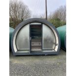 MODERN GLAMPING POD (Unused) approx. 6.5m x 3.5m x 2.75m high, powder coated aluminium profile