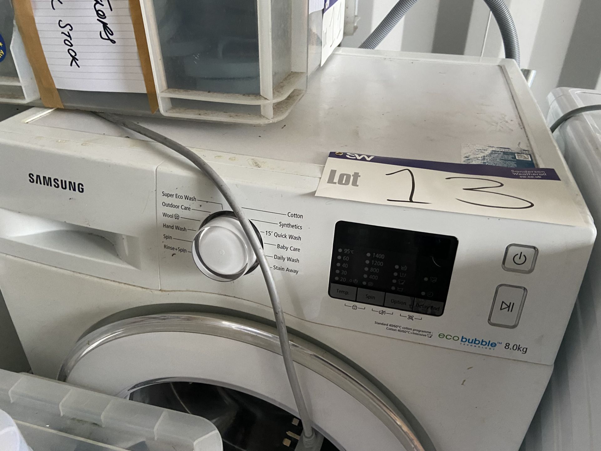 Samsung Eco Bubble 8kg Washing Machine Please read the following important notes:- ***Overseas - Image 2 of 2