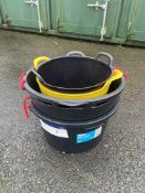Six Plastic Buckets Please read the following important notes:- ***Overseas buyers - All lots are