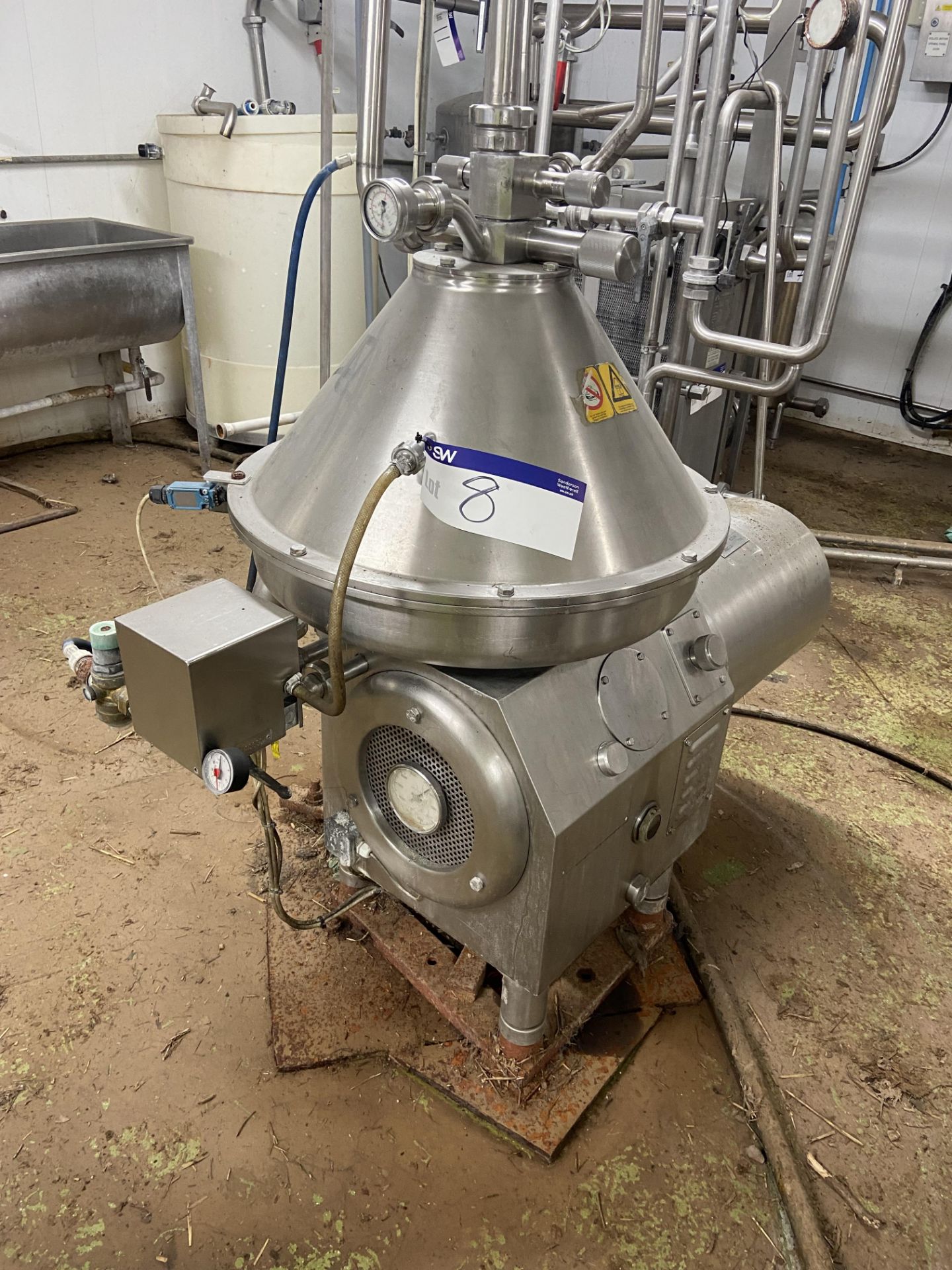 Reda RE30T SEPARATOR, serial no. CO35/086, 7000g/min, 7.5kW, with immediate stainless steel piping - Image 2 of 7