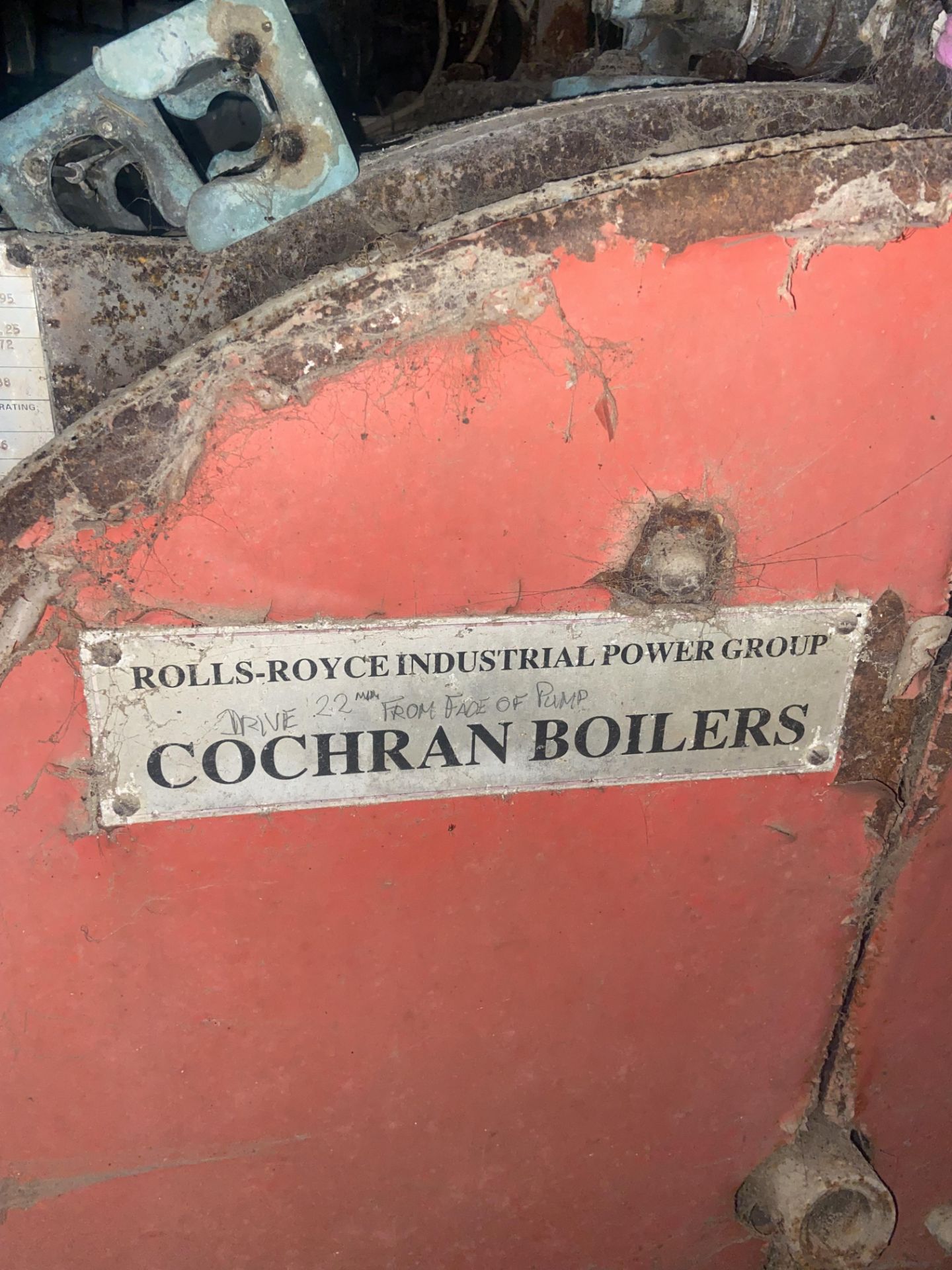 Cochran Boilers Borderer 910kg/hr Oil Fired Boiler, serial no. 25/1052, year of manufacture 1995 (no - Bild 3 aus 5