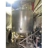 STAINLESS STEEL MIXING VESSEL, understood to be insulated, approx. 2m dia. x 1.6m deep, with