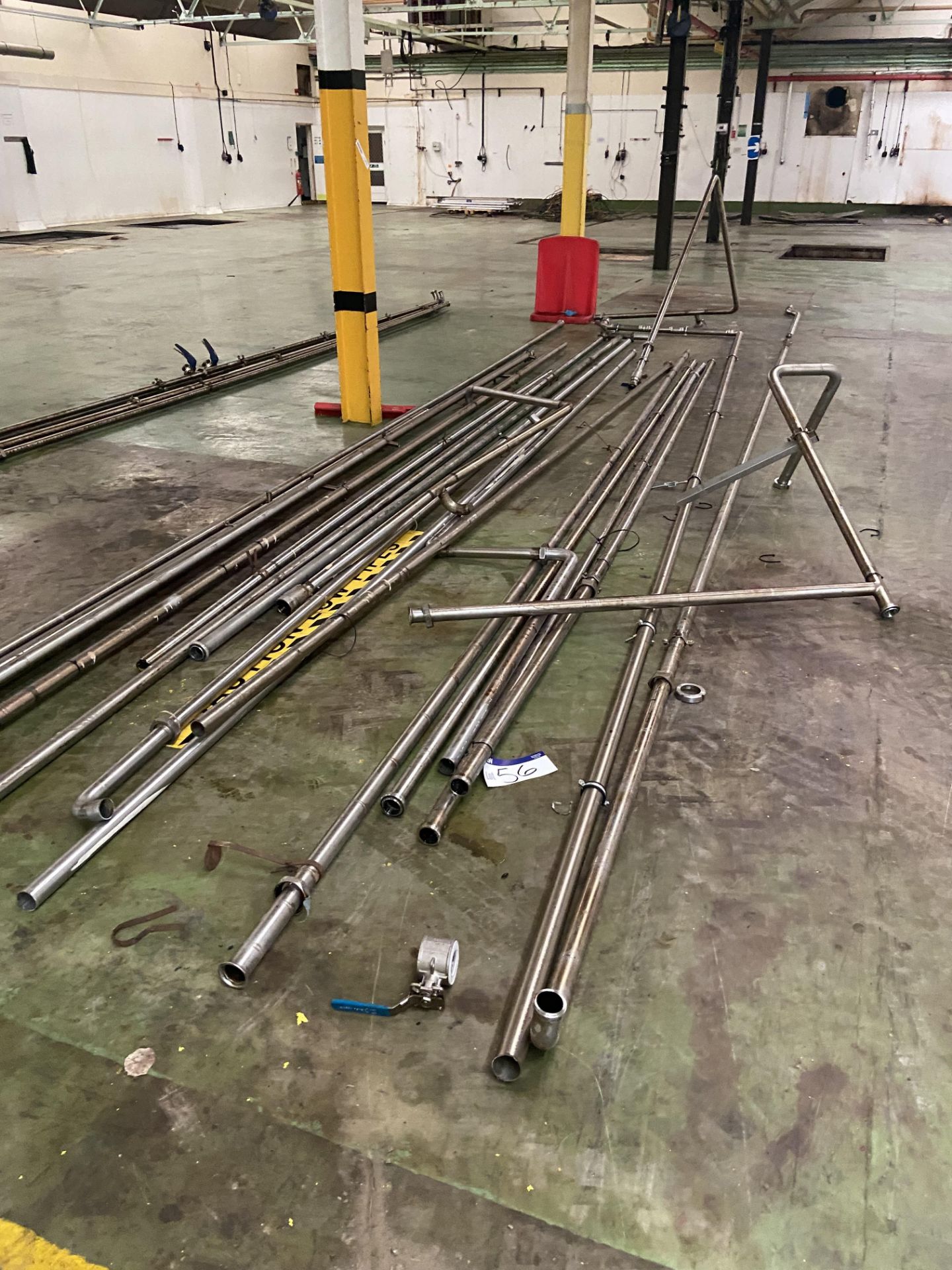 Approx. 16 Lengths of Stainless Steel Piping, approx. 50mm dia., mainly approx. 6m long Please - Bild 3 aus 3