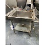 Stainless Steel Sink, approx. 750mm x 600mm, with stand Please read the following important