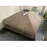 Two Stainless Steel Fume Extraction Canopies, each approx. 1.9m x 1.9m Please read the following