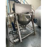 Alliance STAINLESS STEEL TIPPING MIXING VESSEL, approx. 950mm dia. x 700mm deep, with vertical