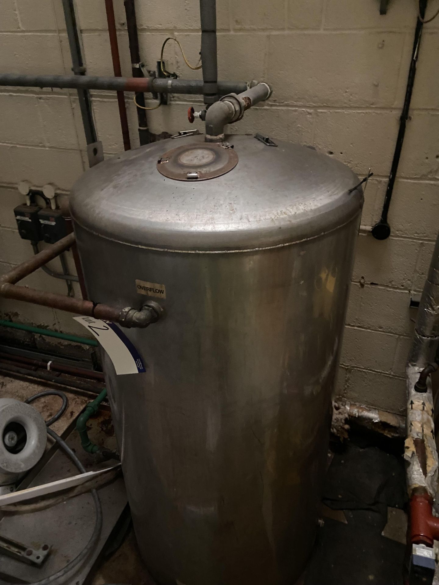 Stainless Steel Tank, approx. 800mm dia. x 1.4m deep Please read the following important notes:- - Image 4 of 4