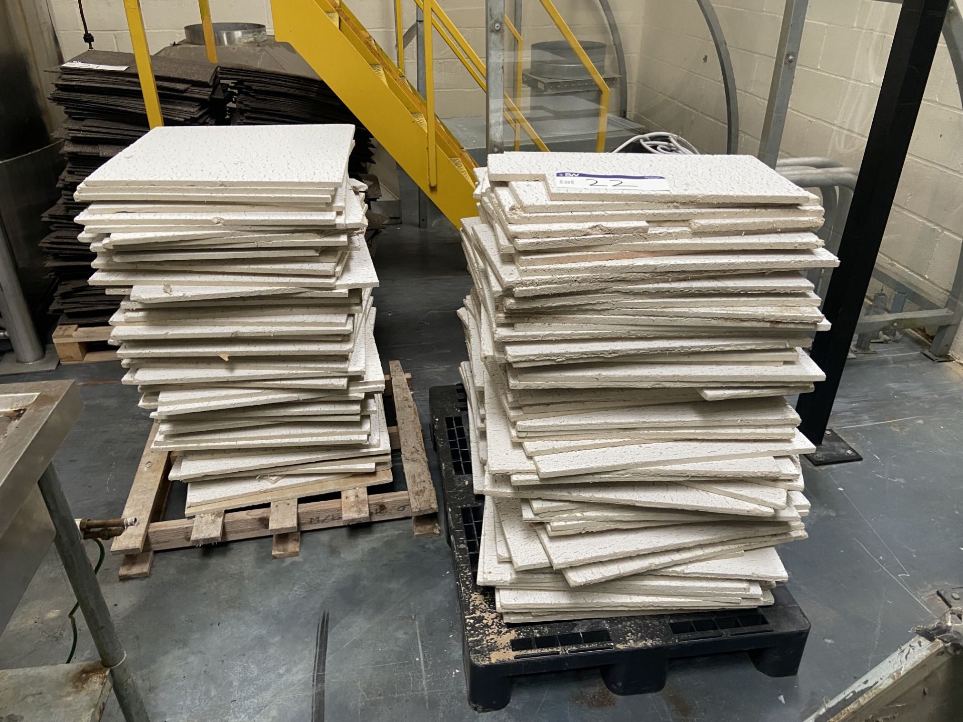Assorted Ceiling Tiles, on two pallets, mainly approx. 595mm x 595mm Please read the following