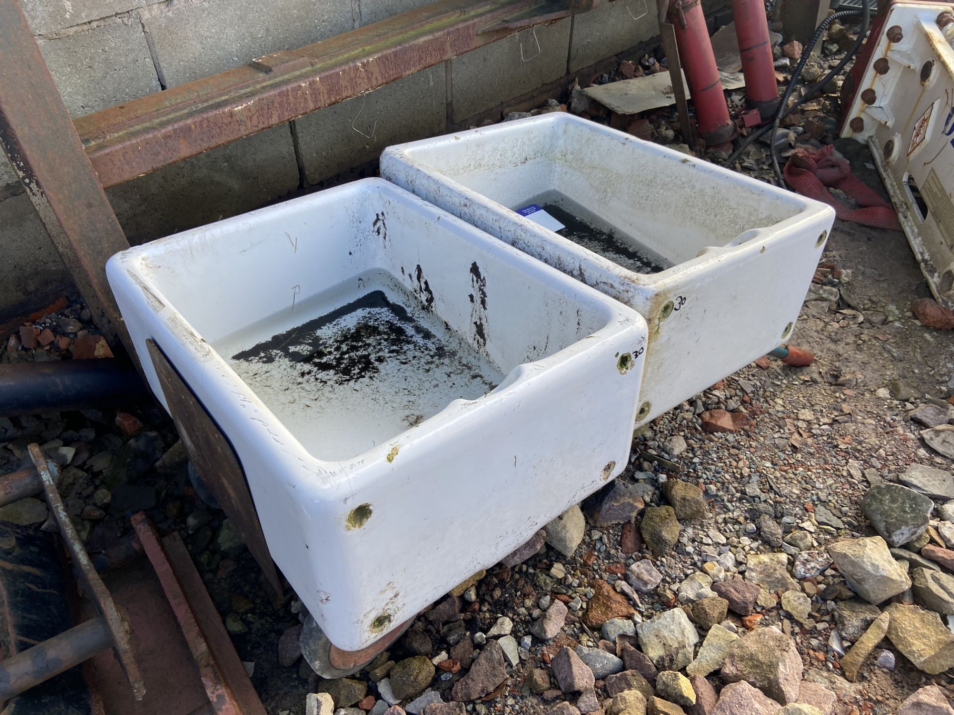 Two Belfast Sinks, each approx. 600mm x 450mm x 250mm deep Please read the following important - Image 2 of 2