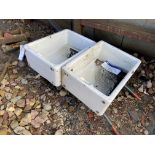 Two Belfast Sinks, each approx. 600mm x 450mm x 250mm deep Please read the following important